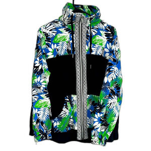 NWT Ruby Rd. Cowl Neck Mixed Floral Full Zip Jacket Size 1X